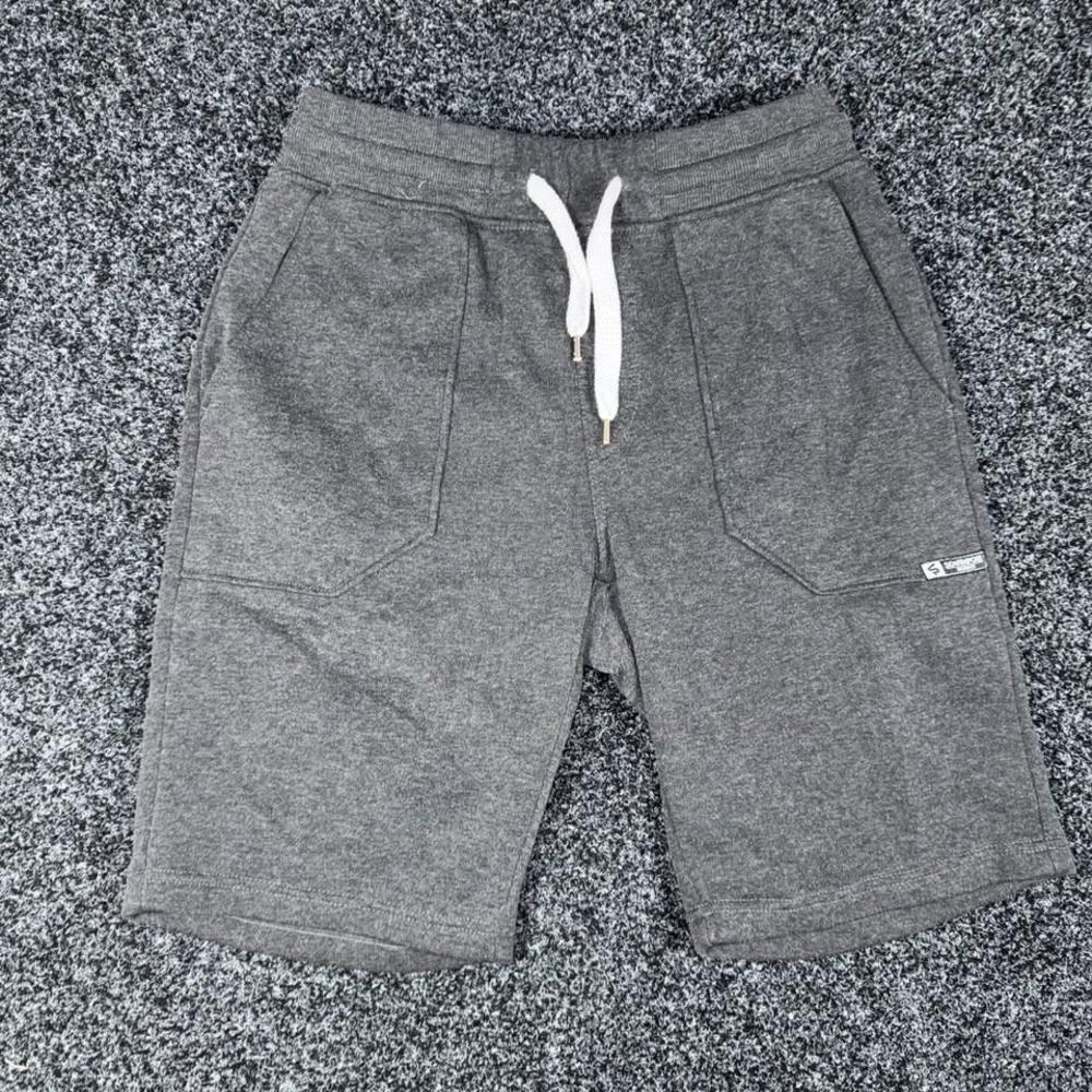 Southpole Y2K Charcoal Grey Heathered Fleece Sweat Shorts Medium Streetwear